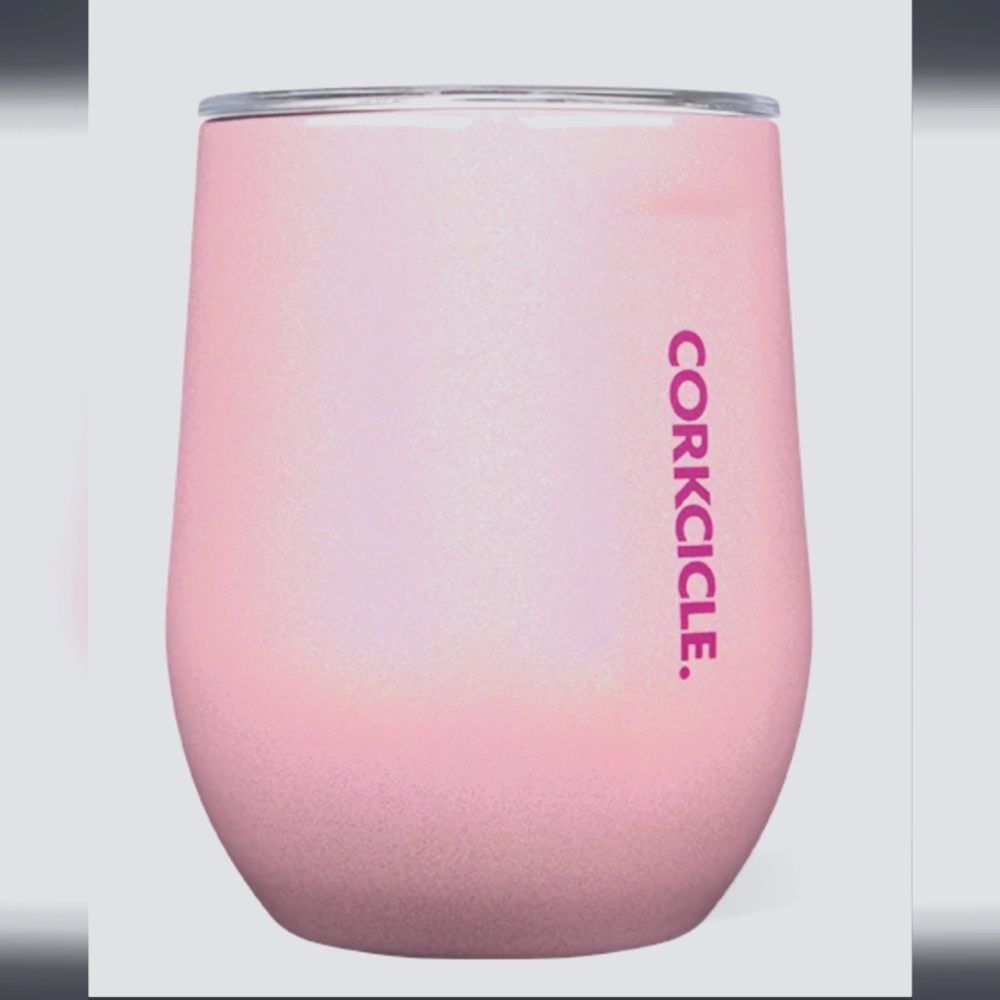 Corkcicle 12 Oz stemless Corton Candy Pink